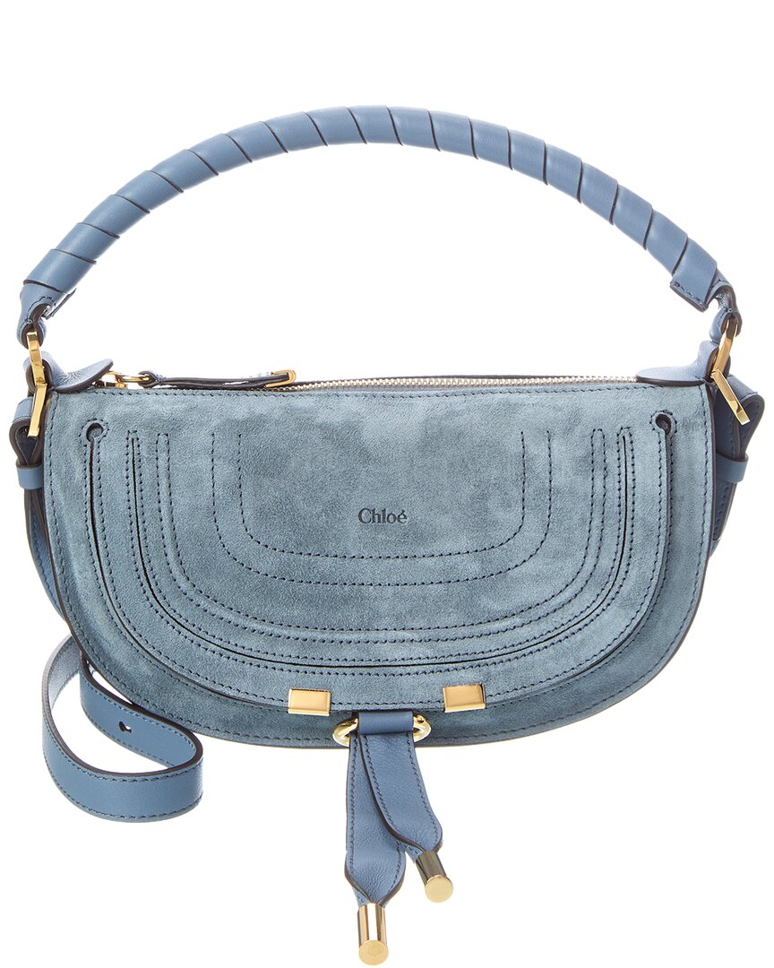 Chloé Chloé Marcie Mini Suede & Leather Shoulder Bag