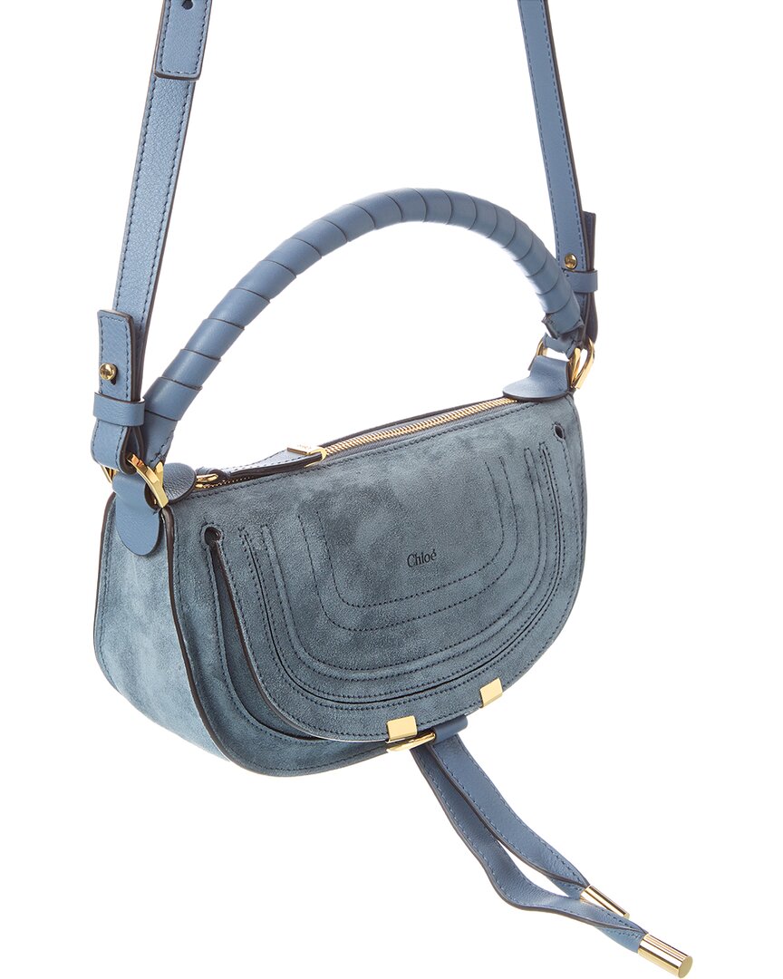 Chloé Chloé Marcie Mini Suede & Leather Shoulder Bag