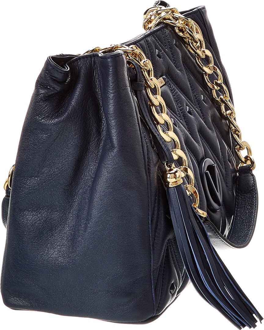 Valentino By Mario Valentino Luisa Diamond Leather Shoulder Bag
