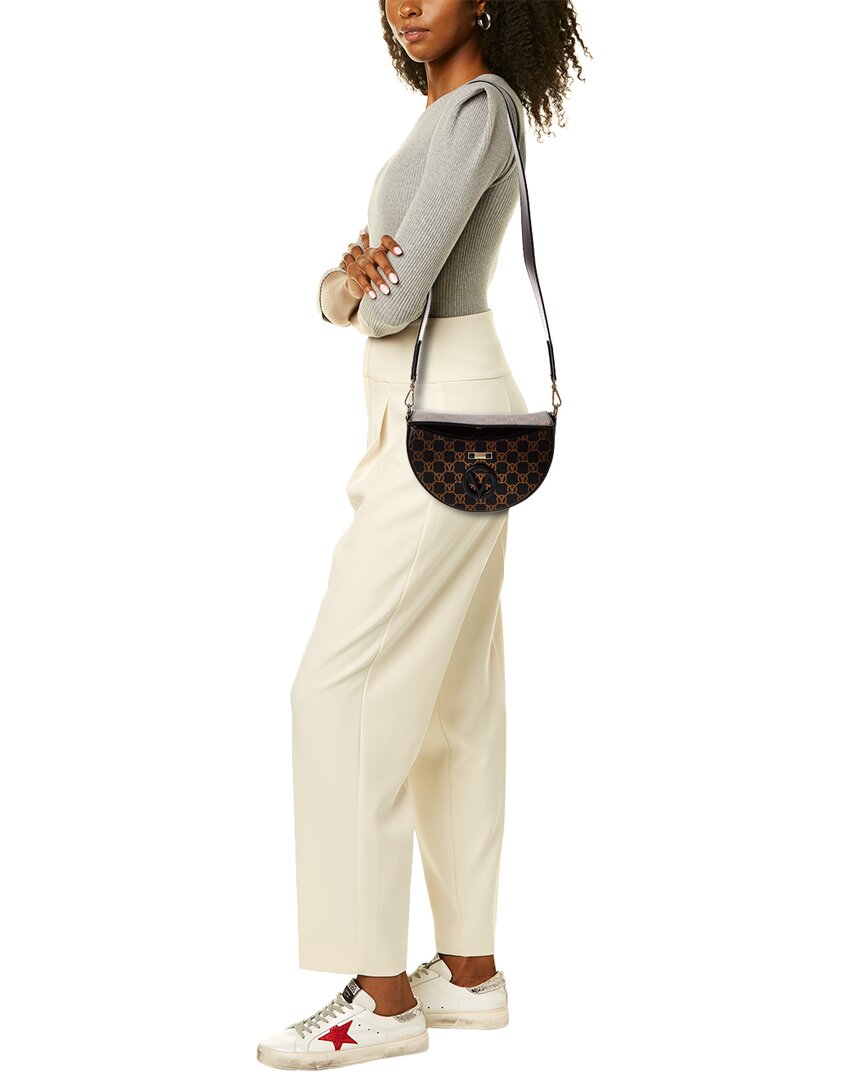Valentino By Mario Valentino Lunaire Monogram Leather Shoulder Bag