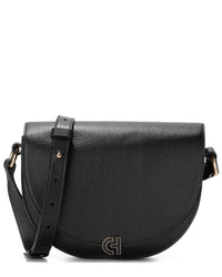 Cole Haan Evie Leather Saddle Bag ONE SIZE Black