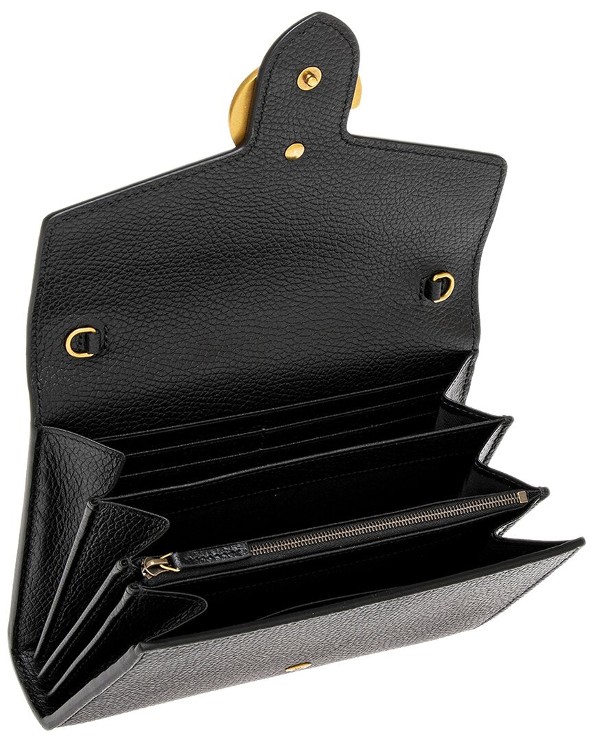 Gucci Gg Marmont Leather Wallet On Chain