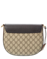Gucci Gg Supreme Canvas & Leather Shoulder Bag
