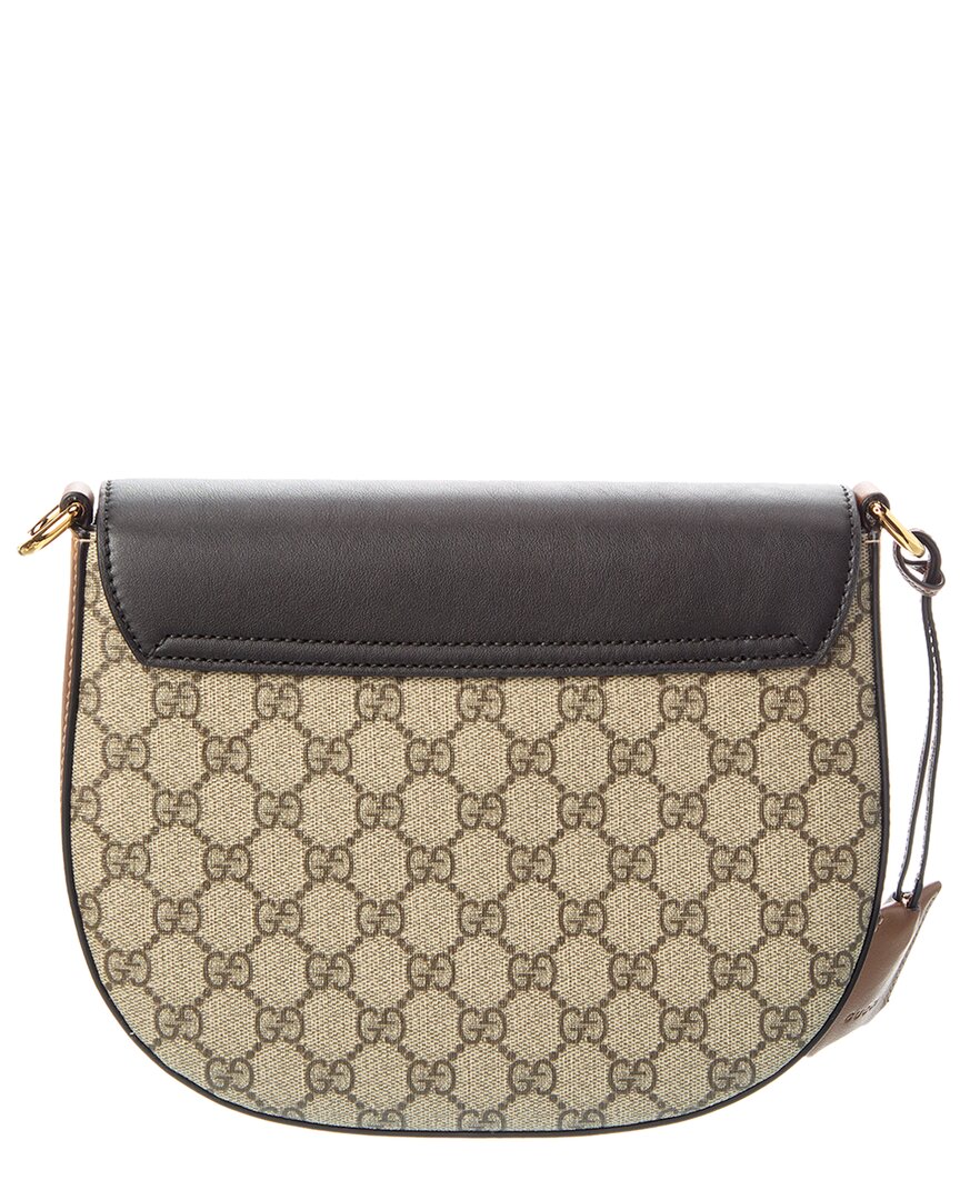 Gucci Gg Supreme Canvas & Leather Shoulder Bag