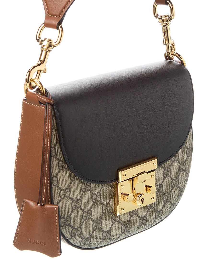 Gucci Gg Supreme Canvas & Leather Shoulder Bag