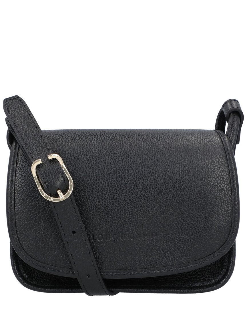 Longchamp Le Foulonné Small Leather Crossbody ONE SIZE Black