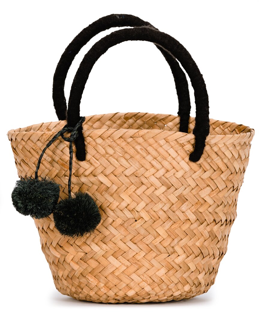 Kayu St Tropez Mini Straw Tote ONE SIZE Black