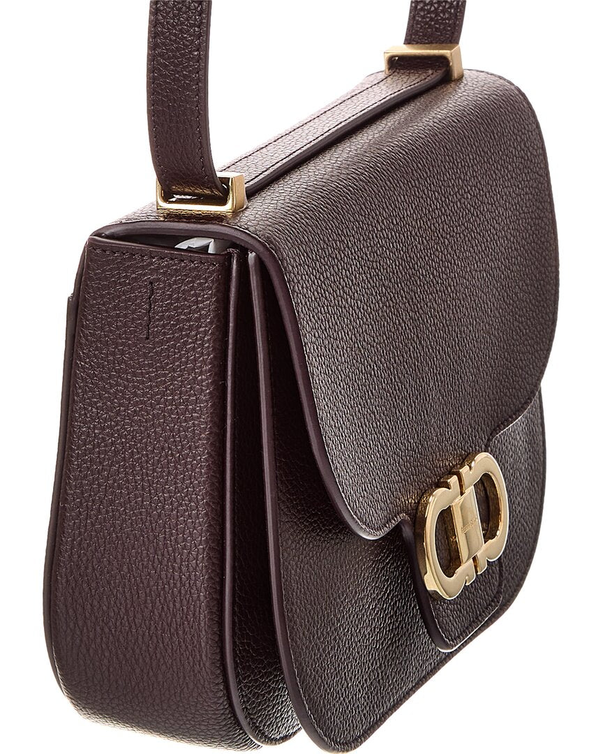 Ferragamo Gancini Leather Shoulder Bag
