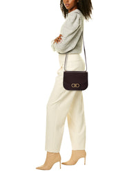 Ferragamo Gancini Leather Shoulder Bag