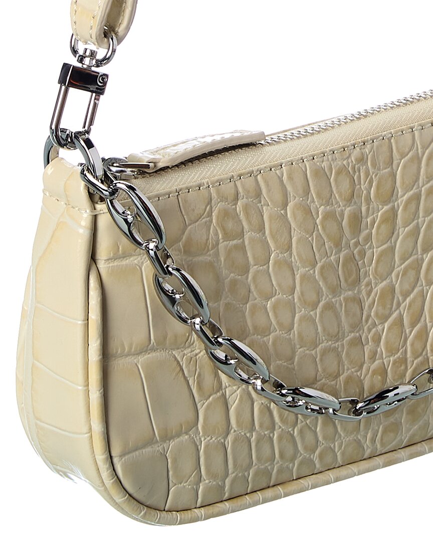 By Far Rachel Mini Croc-Embossed Leather Shoulder Bag