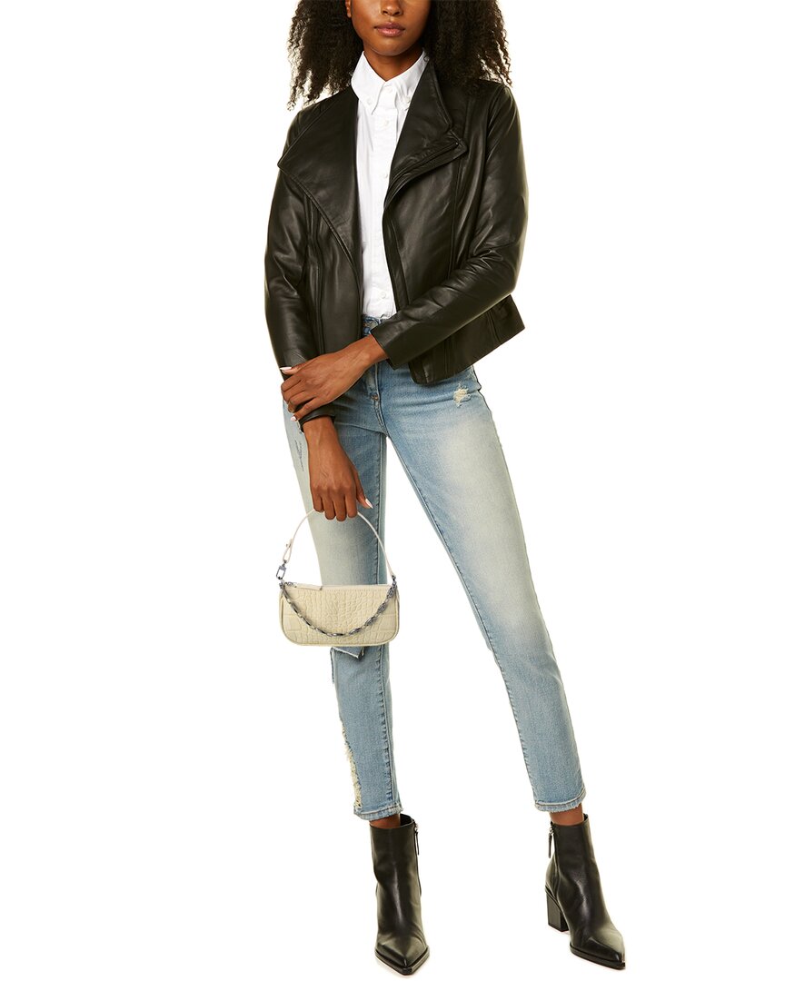 By Far Rachel Mini Croc-Embossed Leather Shoulder Bag