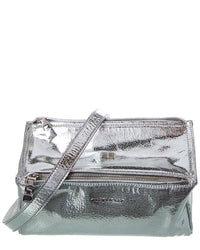 Givenchy Pandora Mini Leather Shoulder Bag ONE SIZE Silver