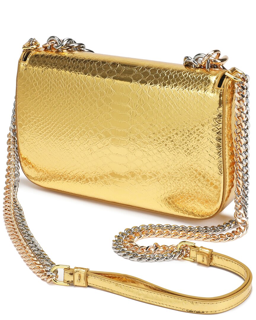 Tiffany & Fred Paris Chain Leather Messenger Bag