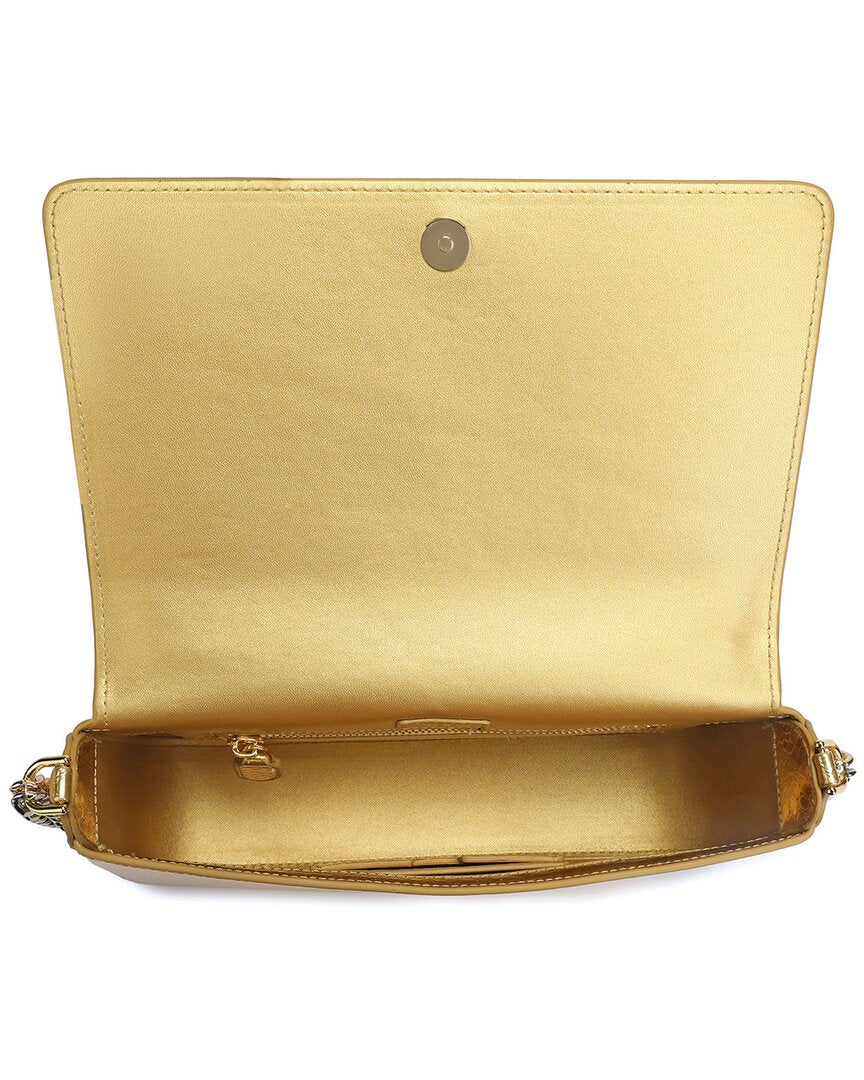Tiffany & Fred Paris Chain Leather Messenger Bag