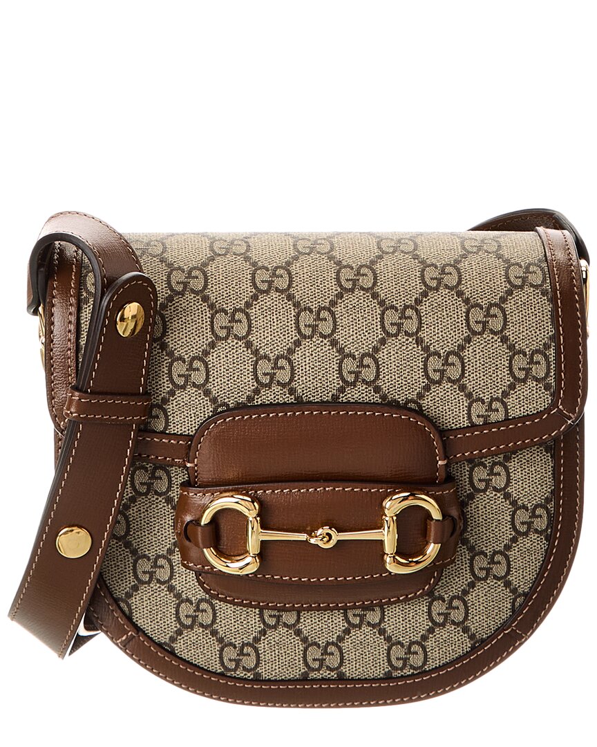Gucci Blondie Horsebit Mini Gg Supreme Canvas & Leather Shoulder Bag