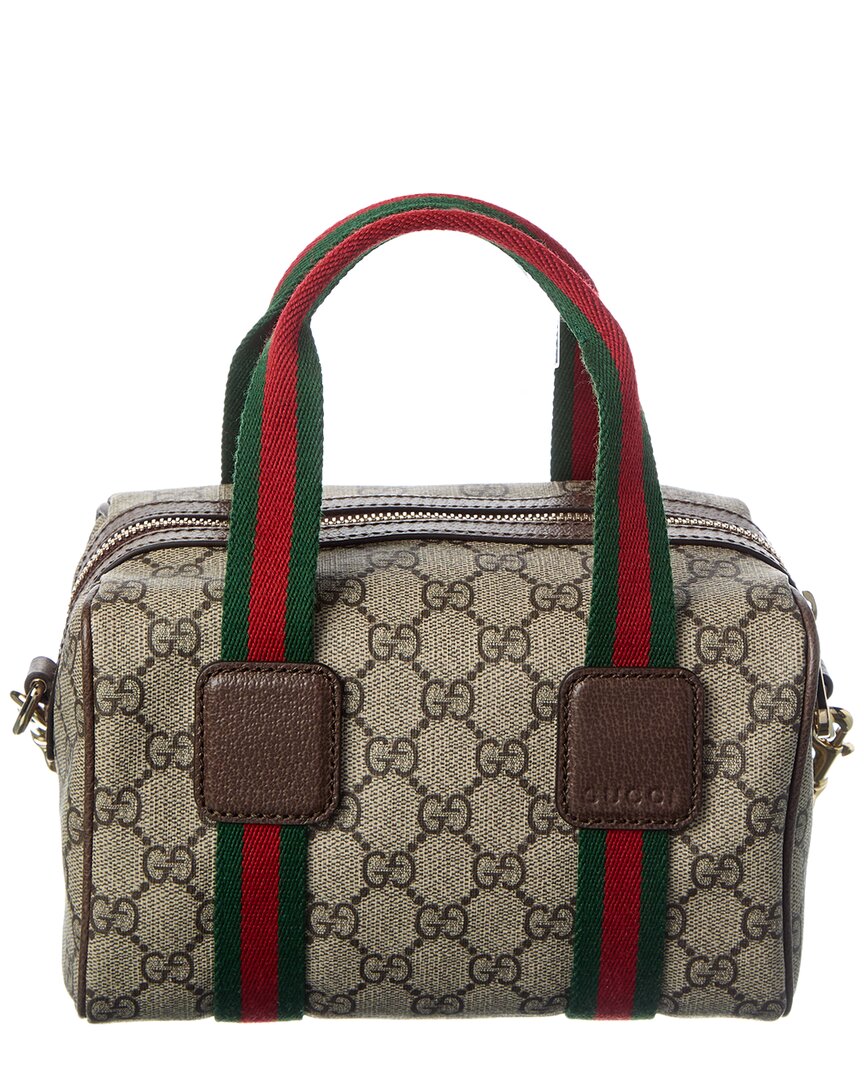 Gucci Gucci Mini Gg Supreme Canvas & Leather Shoulder Bag