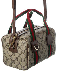 Gucci Gucci Mini Gg Supreme Canvas & Leather Shoulder Bag