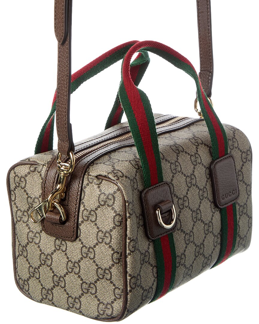 Gucci Gucci Mini Gg Supreme Canvas & Leather Shoulder Bag