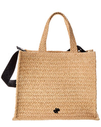 Patou Jp Large Raffia Tote Beige ONE SIZE