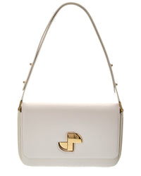 Patou Le Lock Leather Shoulder Bag White ONE SIZE