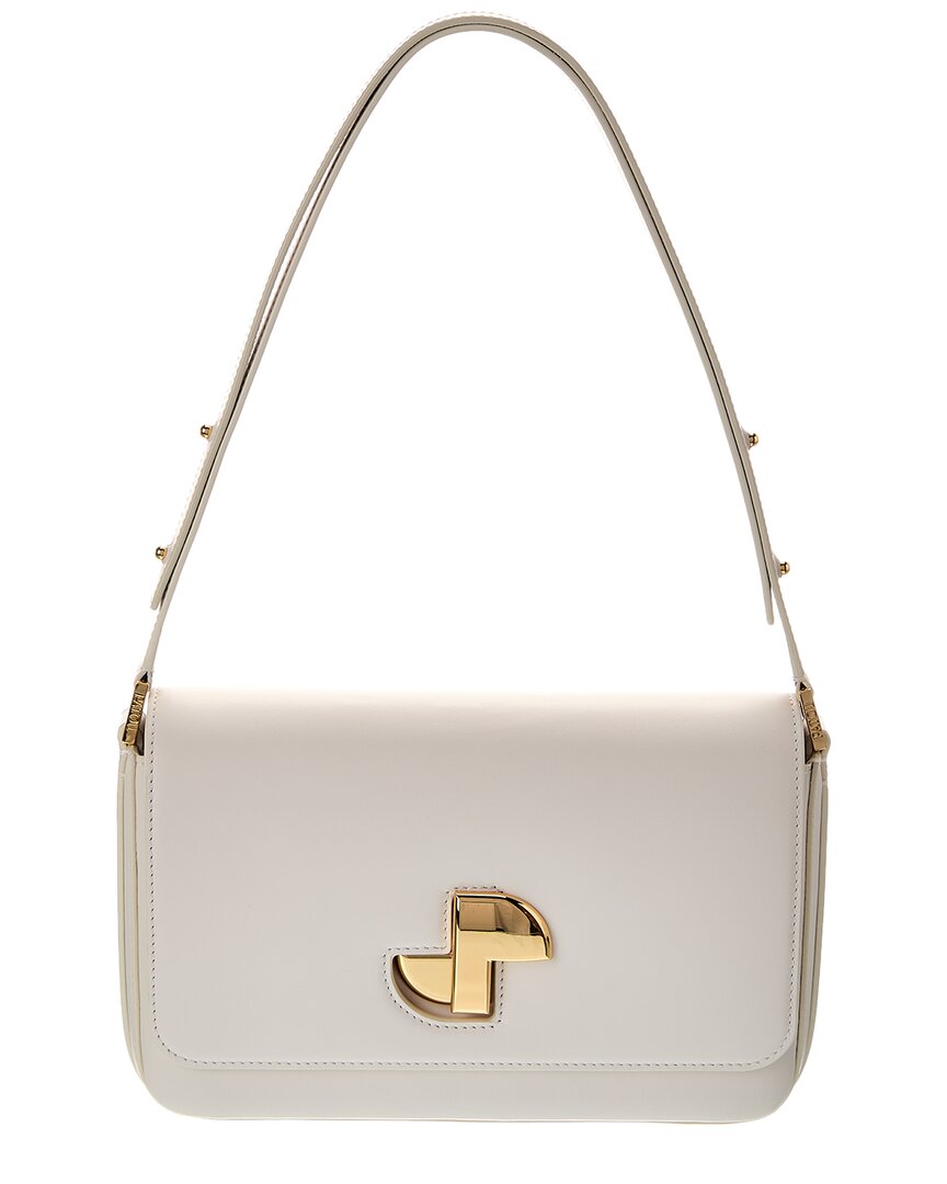 Patou Le Lock Leather Shoulder Bag White ONE SIZE