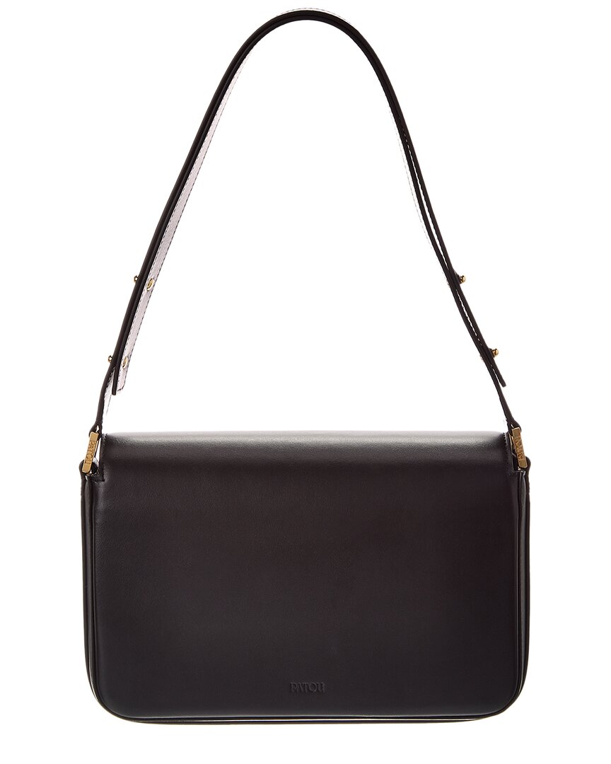 Patou Le Lock Leather Shoulder Bag