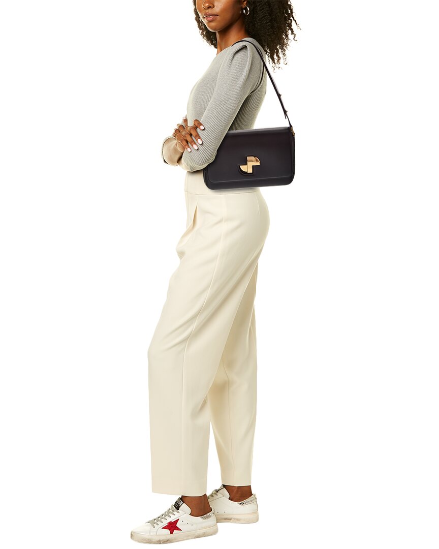 Patou Le Lock Leather Shoulder Bag