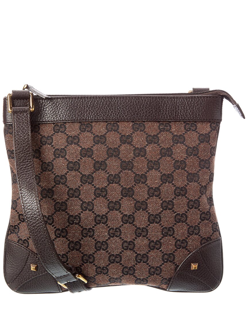 Pre-Owned Gucci Brown Gg Canvas & Leather Shoulder Bag (Authentic Pre-Loved)