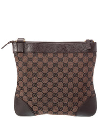 Pre-Owned Gucci Brown Gg Canvas & Leather Shoulder Bag (Authentic Pre-Loved)