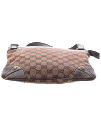 Pre-Owned Gucci Brown Gg Canvas & Leather Shoulder Bag (Authentic Pre-Loved)