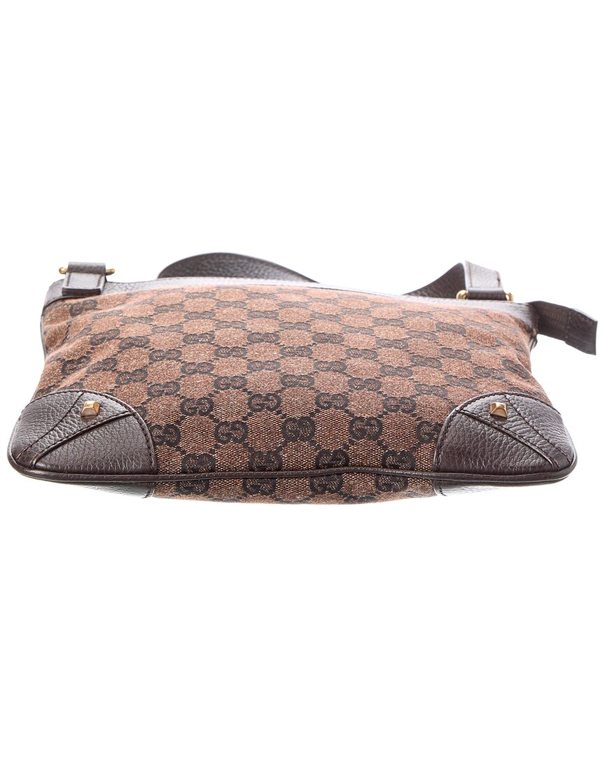 Pre-Owned Gucci Brown Gg Canvas & Leather Shoulder Bag (Authentic Pre-Loved)
