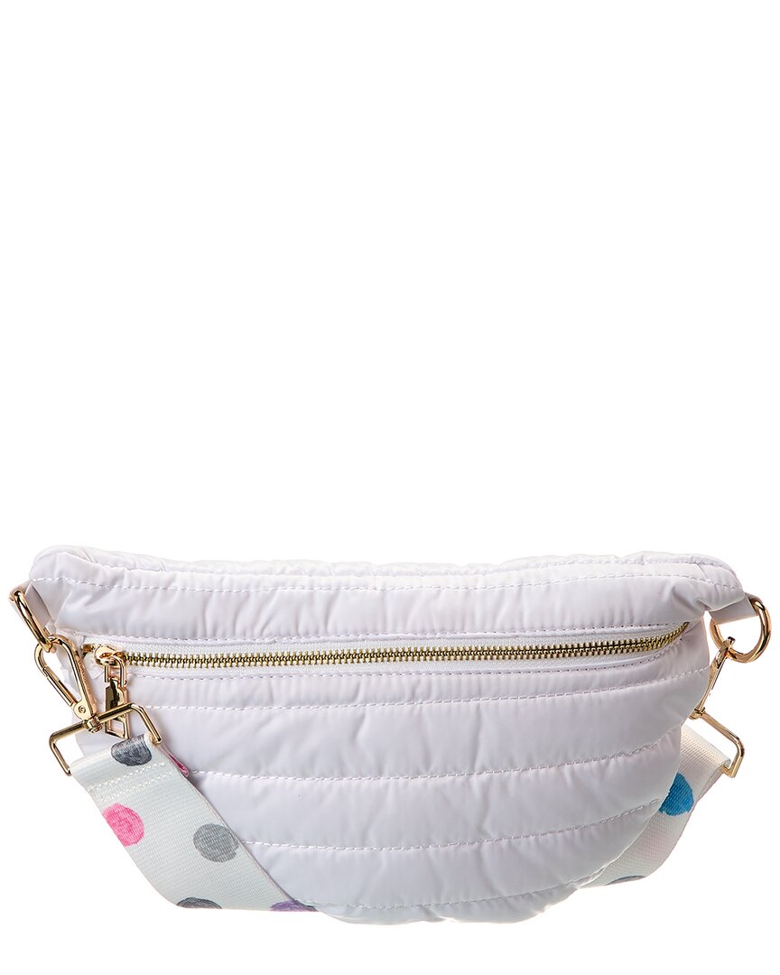 Ahdorned Erin Quilted Puffer Sling Bag ONE SIZE White