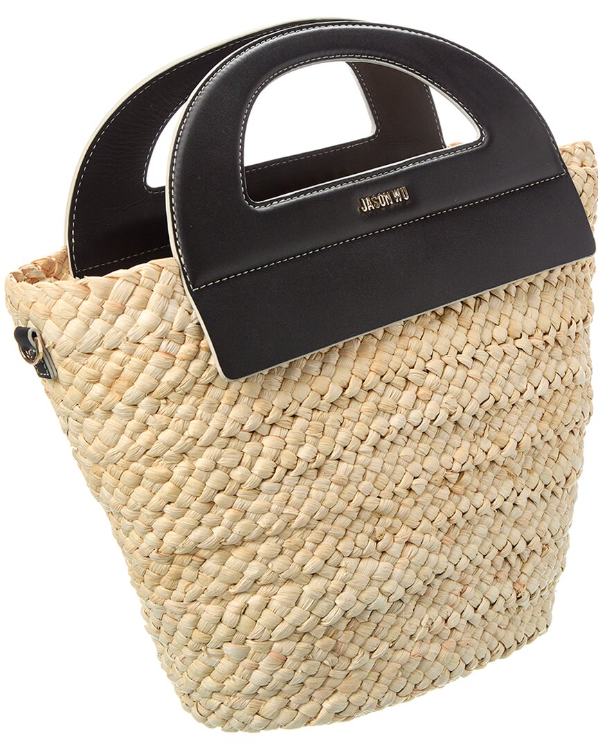 Jason Wu Straw & Leather Bucket Bag – Bluefly
