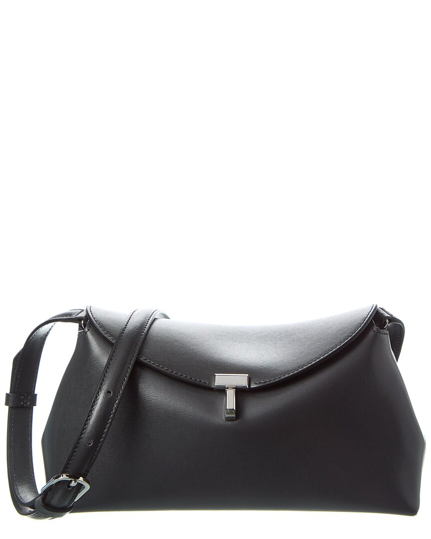 Toteme T-Lock Leather Shoulder Bag ONE SIZE Black