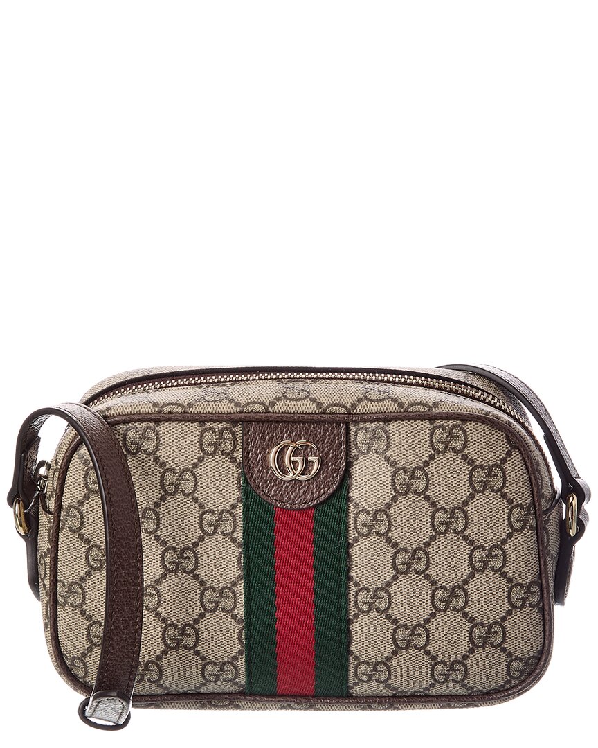 Gucci Ophidia Small Gg Supreme Canvas & Leather Camera Bag