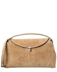 Toteme T-Lock Suede Satchel ONE SIZE Brown Multi