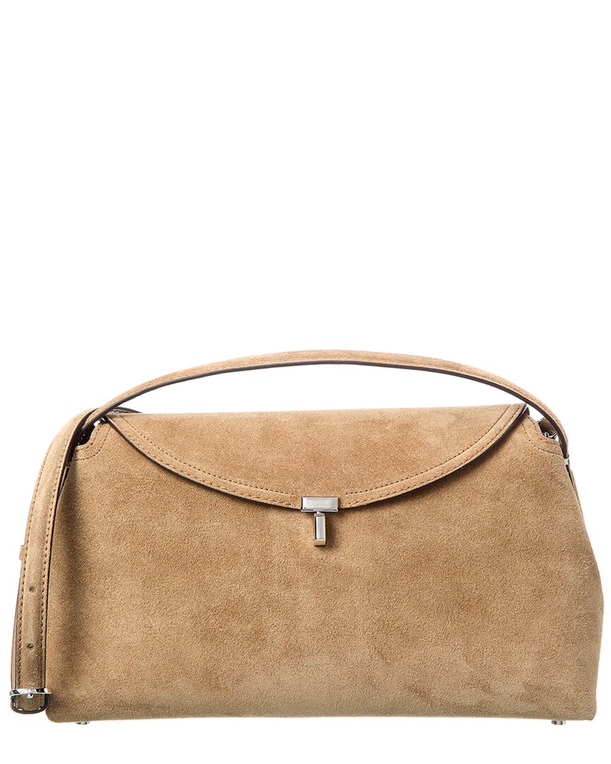 Toteme T-Lock Suede Satchel ONE SIZE Brown Multi