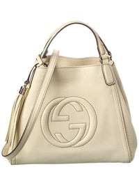 Gucci Gucci Ivory Pebbled Calf Leather Small Soho Shoulder Bag (Authentic Pre-Loved)