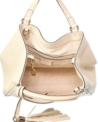 Gucci Gucci Ivory Pebbled Calf Leather Small Soho Shoulder Bag (Authentic Pre-Loved)