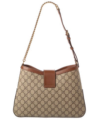 Gucci Gucci Padlock Medium Gg Supreme Canvas & Leather Shoulder Bag