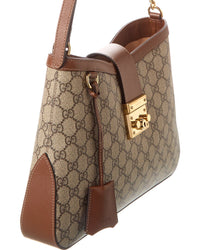 Gucci Gucci Padlock Medium Gg Supreme Canvas & Leather Shoulder Bag