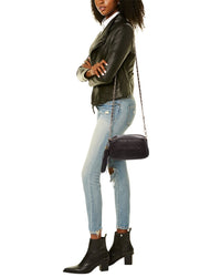 Valentino By Mario Valentino Bella Embossed Leather Crossbody