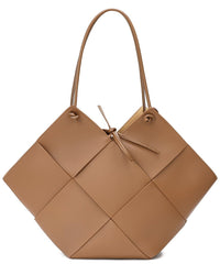 Tiffany & Fred Paris Woven Leather Messenger Bag