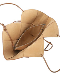 Tiffany & Fred Paris Woven Leather Messenger Bag