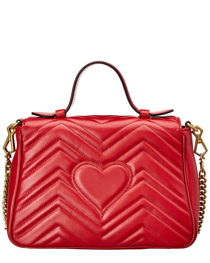 Gucci Gg Marmont Small Matelasse Leather Top Handle Satchel