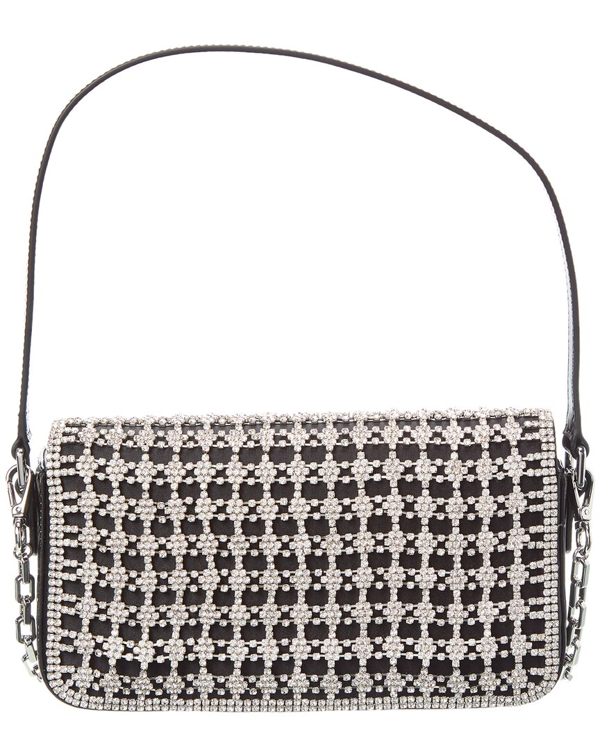 Self-Portrait Crystal Leather Baguette Bag
