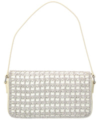 Self-Portrait Crystal Leather Baguette Bag