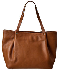 Italian Leather Top Handle Tote ONE SIZE Brown Multi