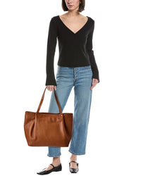 Italian Leather Top Handle Tote