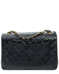 Chanel Chanel Black Quilted Lambskin Leather Maxi Jumbo Xl Flap (Authentic Pre-Loved)